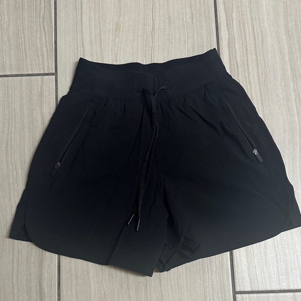 lululemon athletica Black Women's Athletic Zip-Pocket Shorts